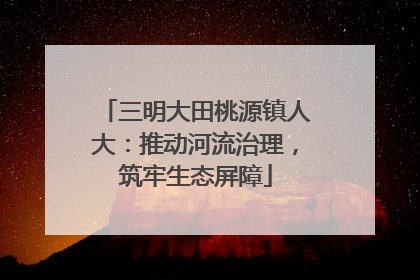 三明大田桃源镇人大：推动河流治理，筑牢生态屏障